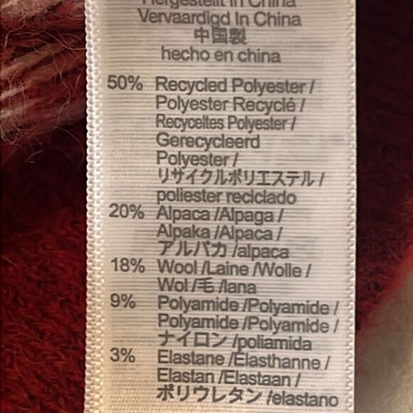 Madewell Wool Alpaca Blend Checkerboard Jacquard Pullover Sweater Size Smalll - Picture 8 of 13